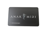 Loyalty Membership Matte Black Metal Business Cards 1mm Custom Printing Name