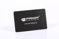 Scratch Resistant Black PVC Business Cards , 85x54x0.5mm Carbon Fiber Member Cards