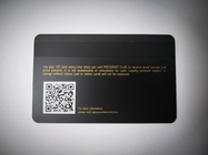 Laser Engrave Matt Black Metal Business Cards Magnetic Stripe Supermarket Vip QR Code Credit Card