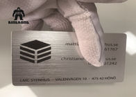 Brushed  Silver Laser Etched Business Cards  Anodized Aviation   85 x 54mm